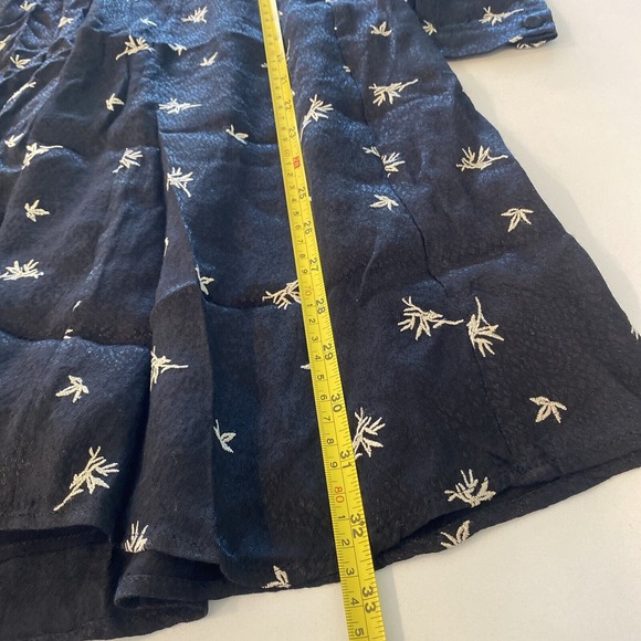 AllSaints Rosi Bamboo Dress Sz 6 Puffed Sleeves Black Whimsigoth Grunge Punk - Picture 15 of 16